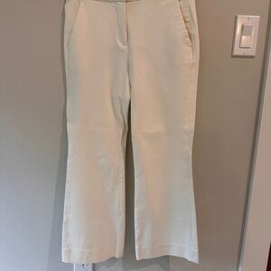 J. Crew Hayden white pant kick crop flare size 00